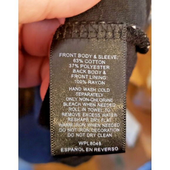 NWT - Inc brand - Lace Front Blouse - Lace Overlay & Solid Black Back - Size 3X - Picture 3 of 5